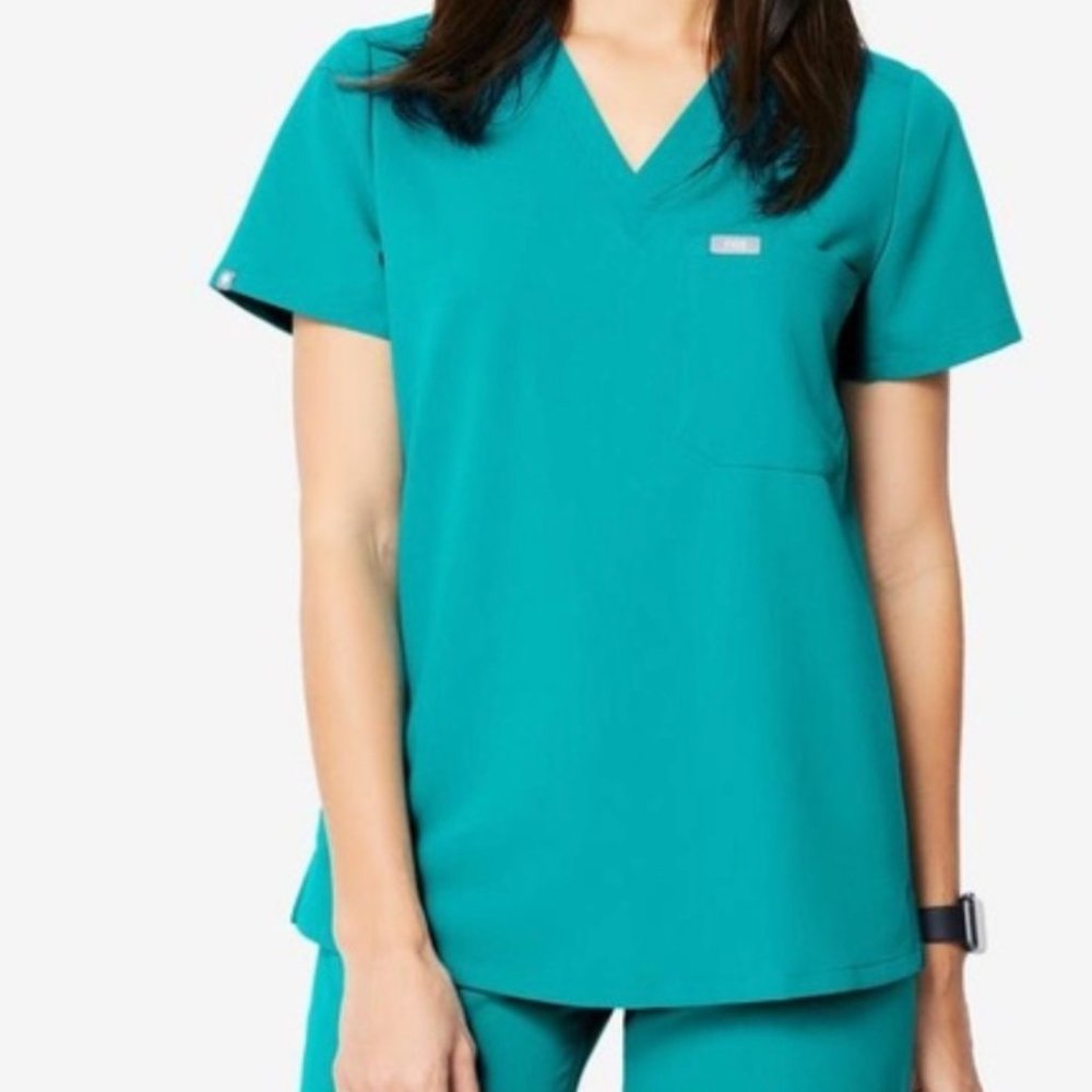 Figs Teal Catarina Top XXS Scrubs Shirt Aqua Green TEAL